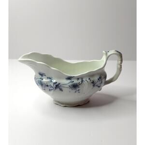 Antique Meakin's England Transferware Gravy Boat Bone China